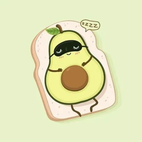 Avatar quả bơ cute, đáng yêu màu xanh 2025