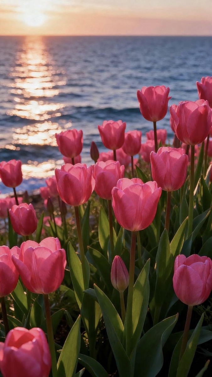 anh hoa tulip hong