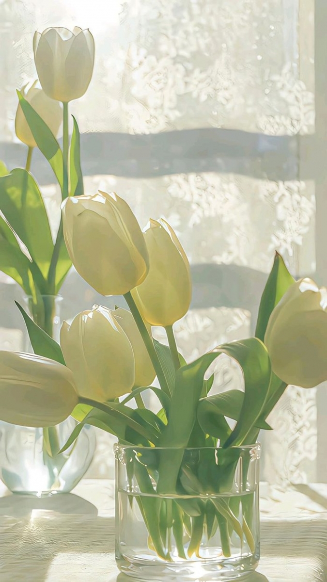 anh hoa tulip trang