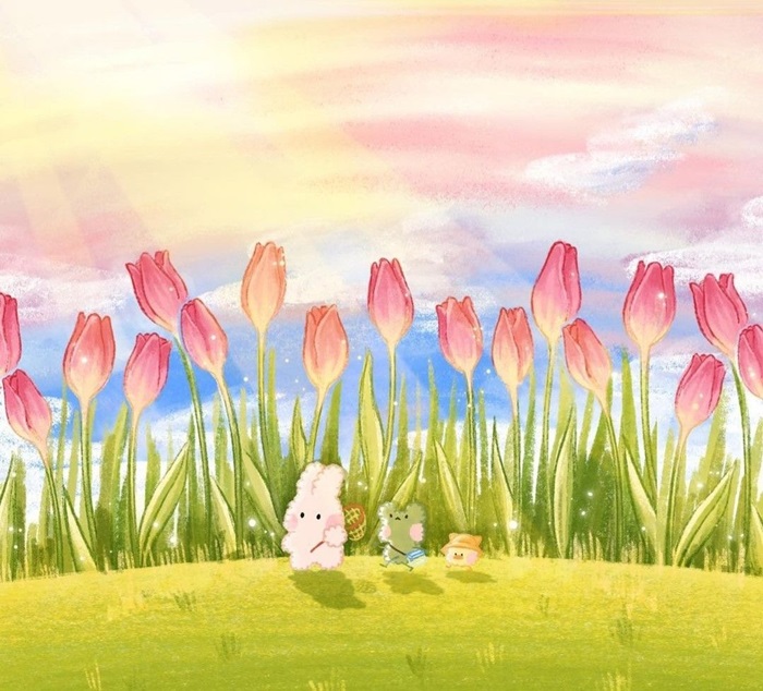 anh ve hoa tulip