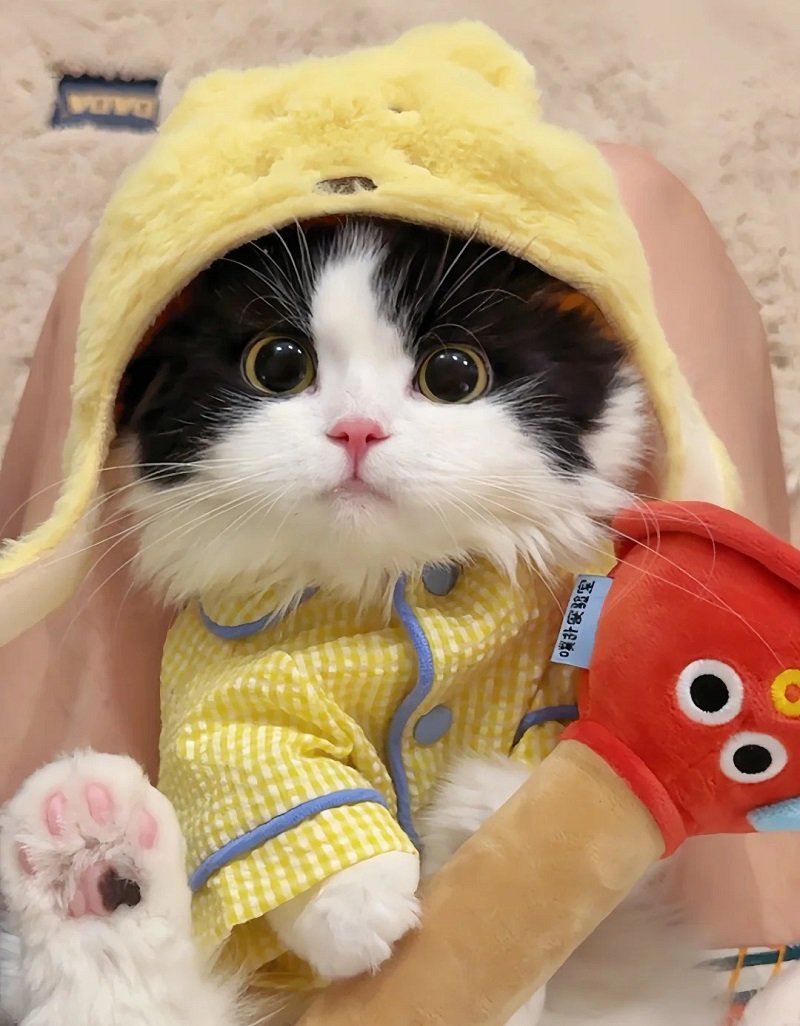 Hình nền avatar đôi cute mèo đáng yêu