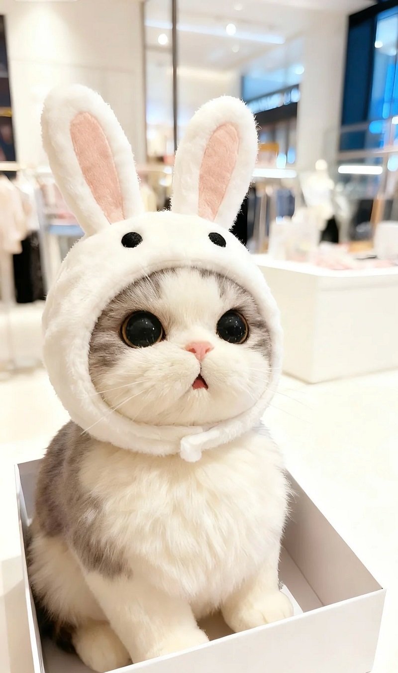 Avatar đôi cute mèo dễ thương cho mạng xã hội
