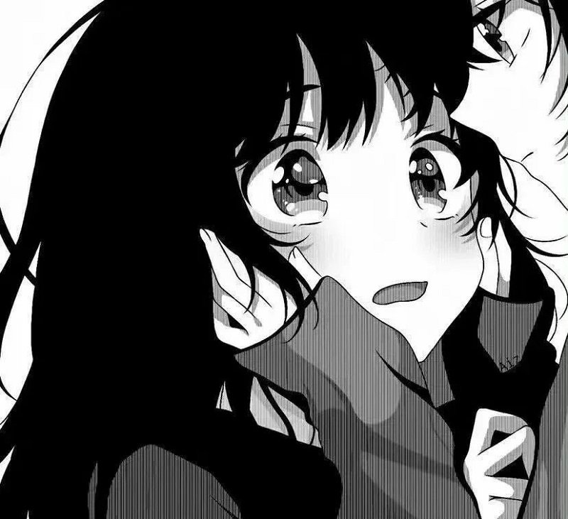 Avatar đôi anime đen trắng phong cách cool ngầu