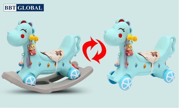Xe bập bênh kết hợp chòi chân 2 trong 1