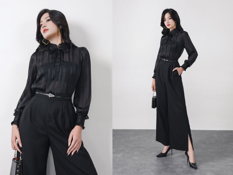 phối áo 2 dây với áo sơ mi