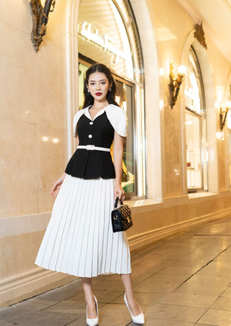 Chọn trang phục tạo ảo giác về hông và vai