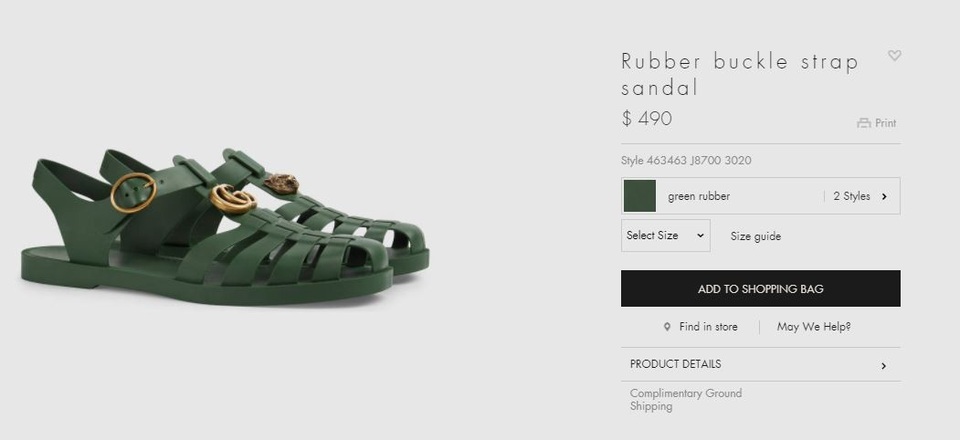 Ngỡ ngàng thiết kế dép giá chục triệu của Gucci giống hệt... dép nhựa hàng chợ ở Việt Nam