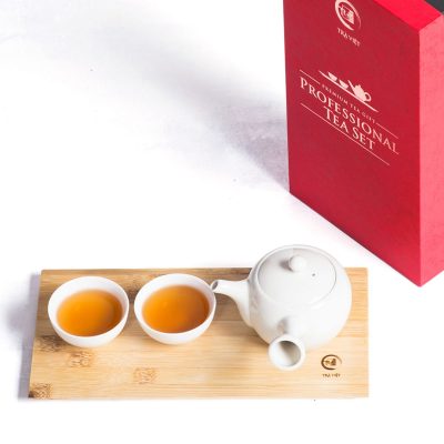Bộ Ấm Trà Sứ Trắng Đối Ẩm