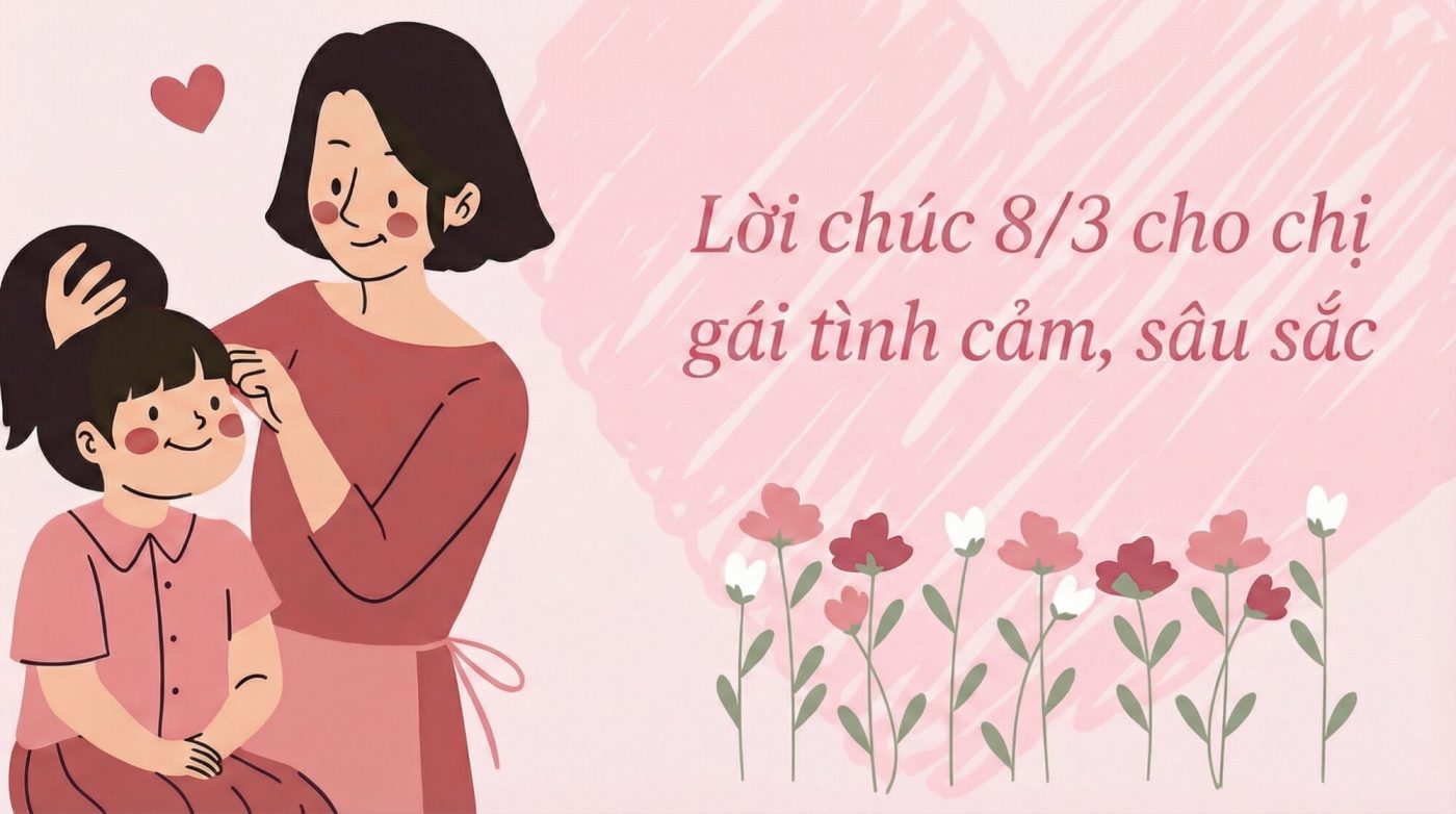 60+ Lời chúc 8/3 cho chị gái, em gái, chị dâu ngắn gọn và ý nghĩa nhất 2026