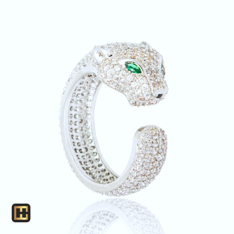 Nhẫn kim cương nam hình đầu báo đẳng cấp