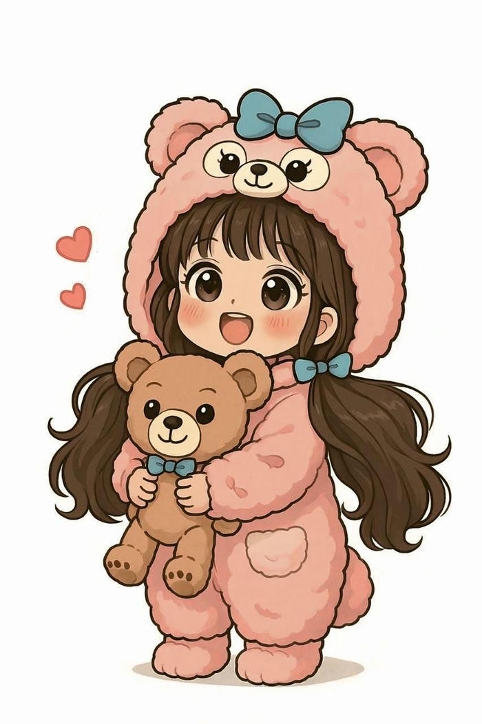 hình chibi nữ đáng yêu nhỏ nhắn