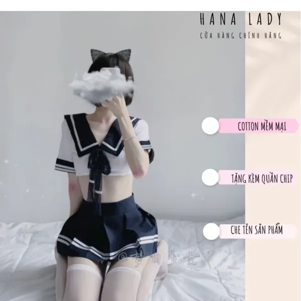 Hình ảnh sản phẩm Đồ Ngủ Nữ Sinh Anime Quyến Rũ CP010 - Cosplay Sexy Học Sinh Giá Chỉ 92000đ