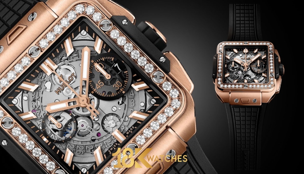 Mẫu đồng hồ Hublot mặt vuông Square Bang Unico 821.OX.0180.RX