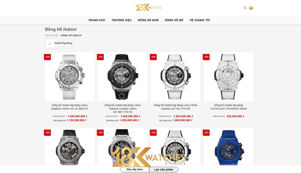 18K Watches VN là một trong những đơn vị được đông đảo khách hàng tin tưởng khi tìm mua đồng hồ Hublot chính hãng