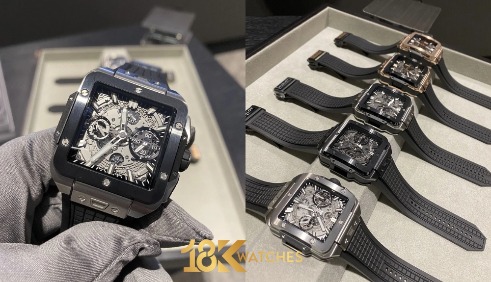 Các sản phẩm đồng hồ Hublot mặt vuông chính hãng tại 18K Watches VN