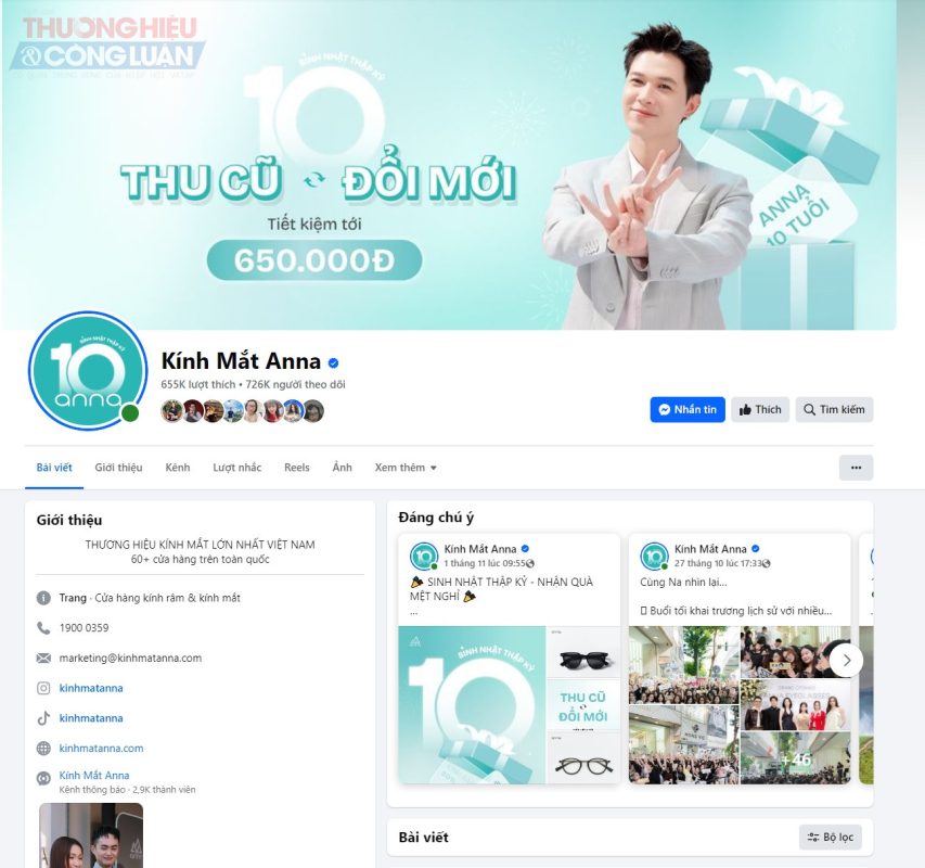 Thương hiệu kính mắt Anna: Khách hàng phàn nàn chất lượng