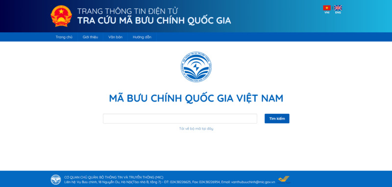 Truy cập website Mã bưu chính để tìm mã zip Kiên Giang