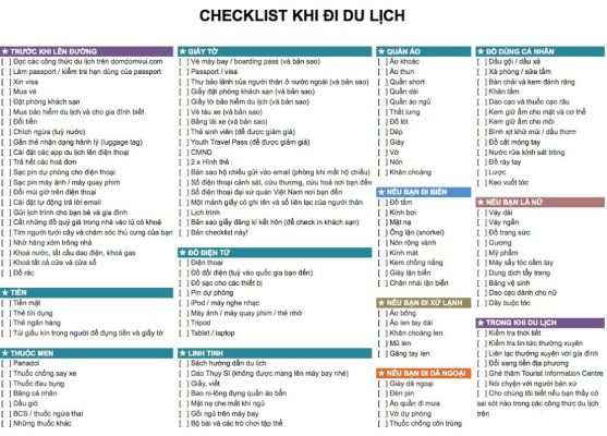 20++ Vật Dụng Cần Thiết Khi Đi Du Lịch Bất Cứ Đâu [Kèm Checklist Cụ Thể]