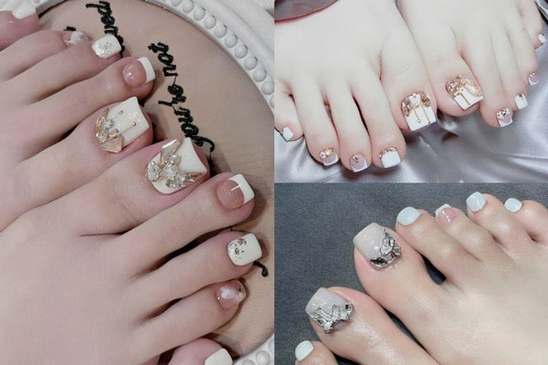 Nail chân dáng dài nổi bật