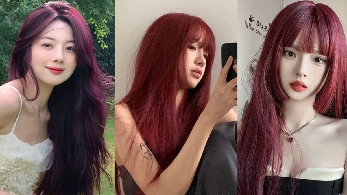 Màu tóc đẹp nâu đỏ