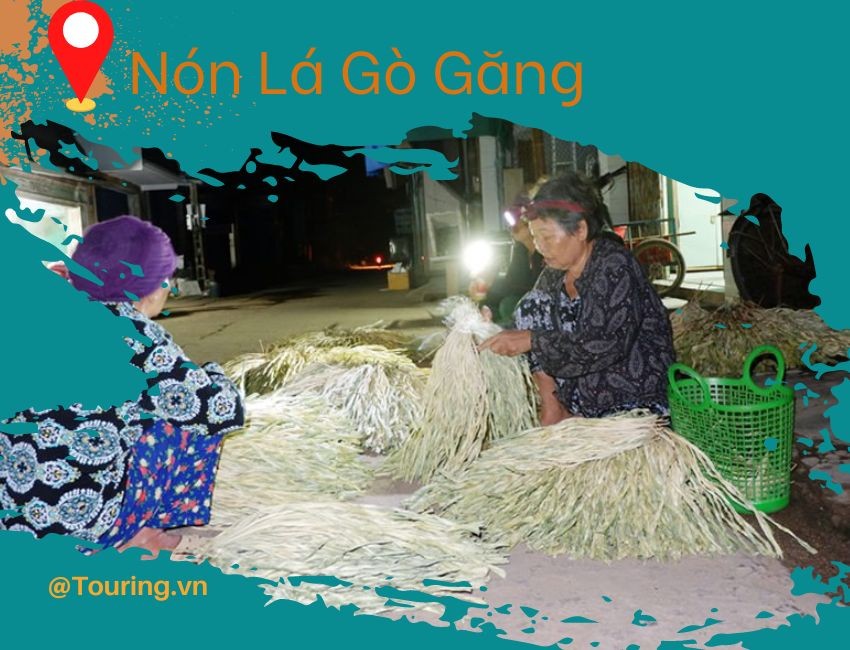 Chuẩn bị nguyên liệu làm nón lá
