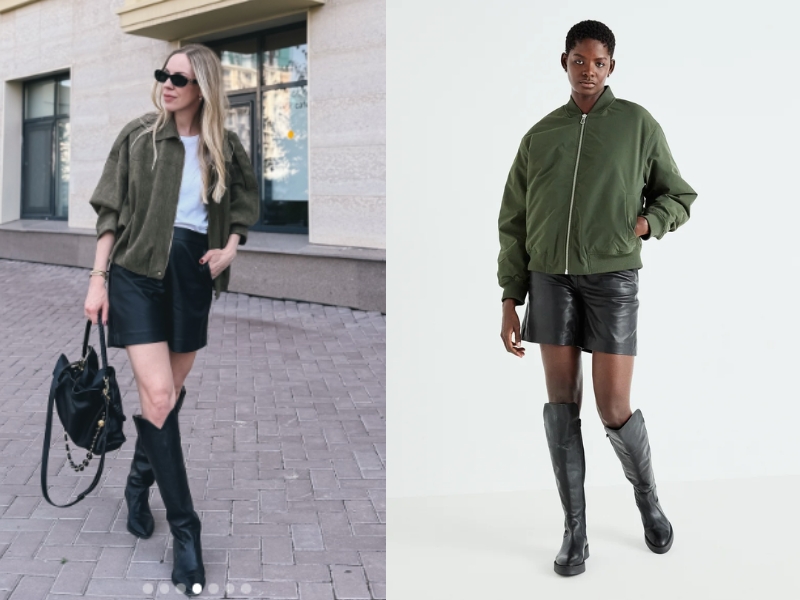 cách phối đồ với quần short nữ mùa đông