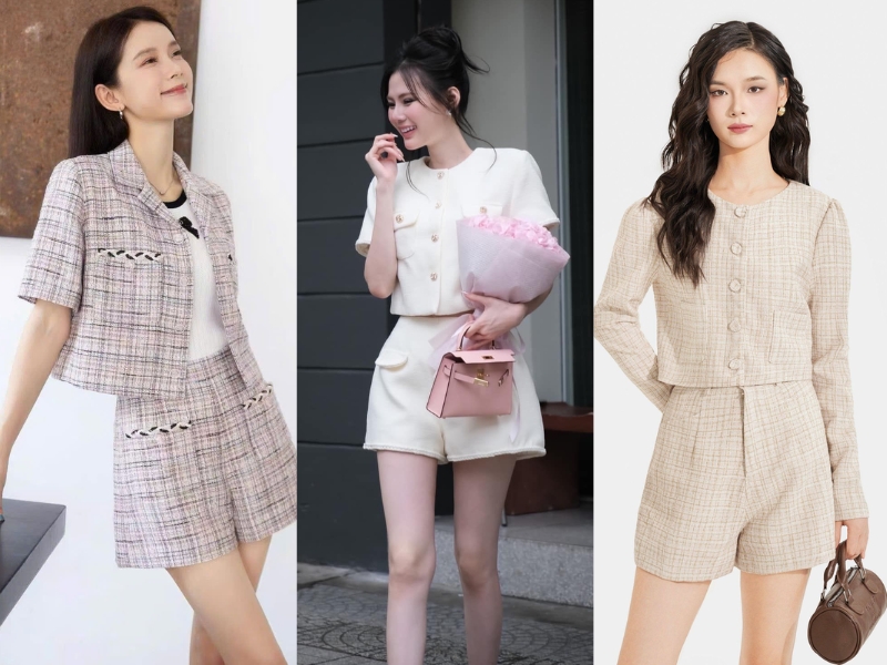 cách phối đồ với quần short nữ mùa đông