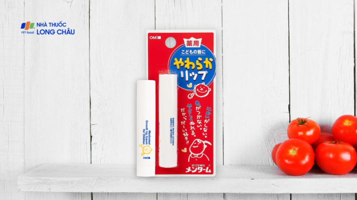 Son dưỡng Omi Menturm lành tính dành cho trẻ em và môi nhạy cảm (3.6g)