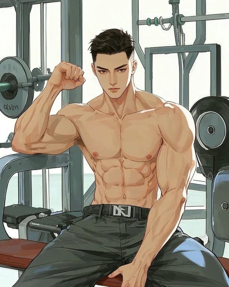 Ảnh anime nam 6 múi cơ bụng sắc nét