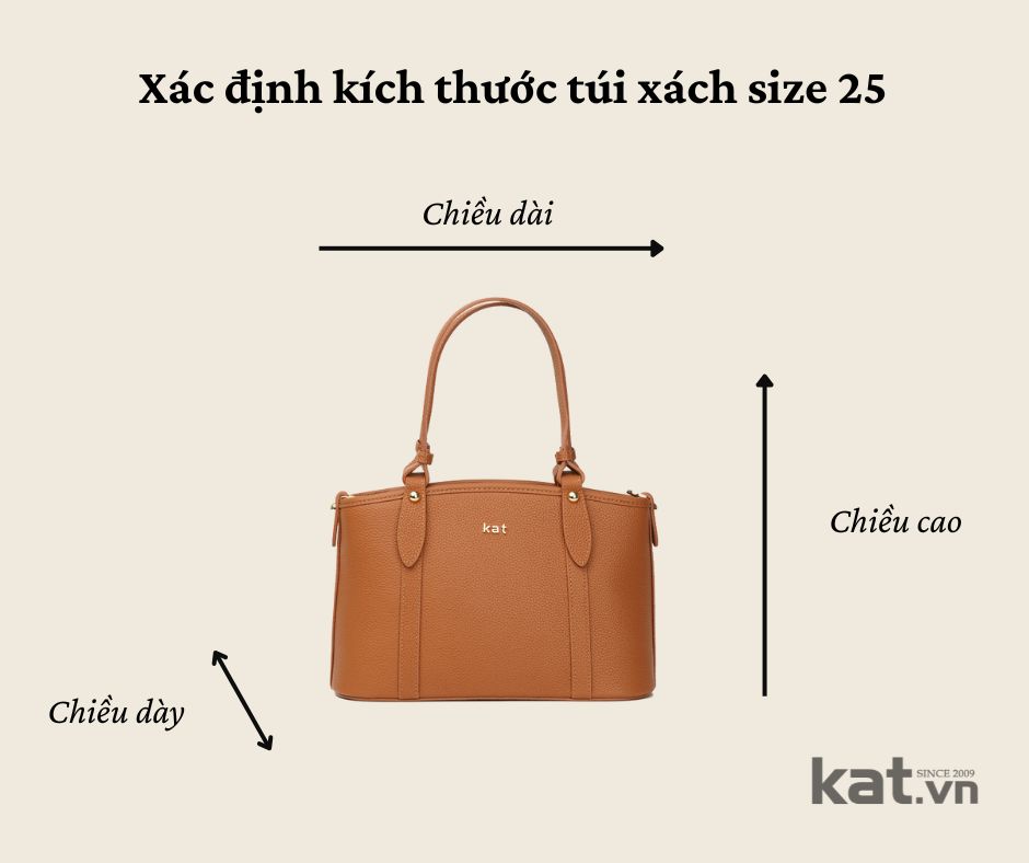 5 Dáng túi xách size 25 phổ biến và cách xách đính size đúng chuẩn