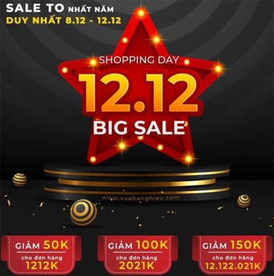 Vua Hàng Hiệu sale 12-12: Giảm giá toàn sàn, tặng voucher 'khủng'