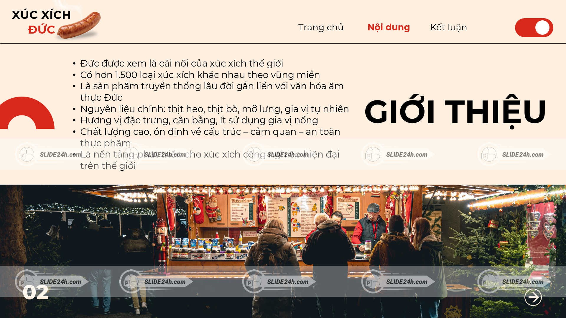 Giới thiệu tổng quan về xúc xích Đức