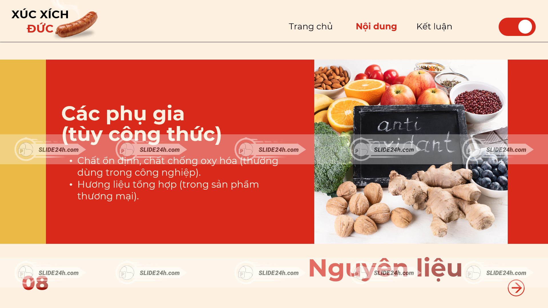 Phụ gia và chất kết dính trong sản xuất xúc xích