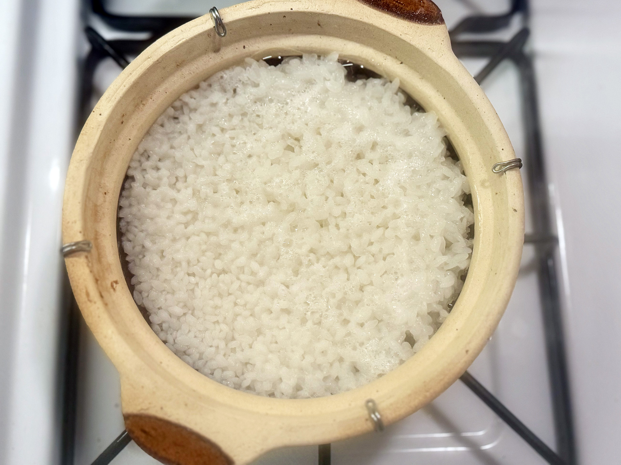 start cooking the rice