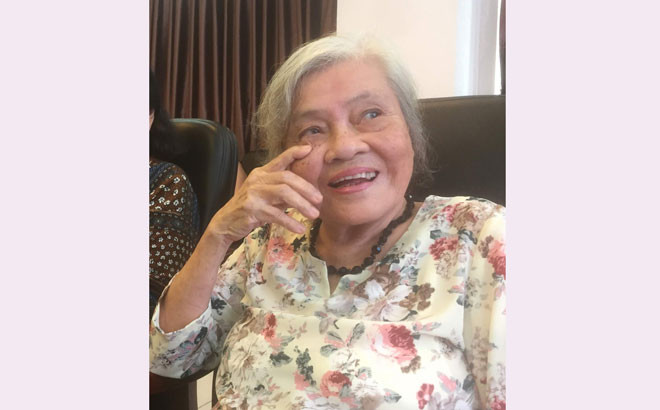 Nhà văn Vũ Thị Thường tuổi 90.