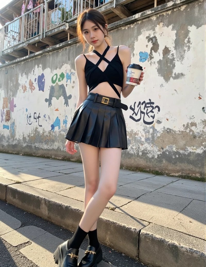 Gái Trung Quốc mặc váy ngắn xinh đẹp