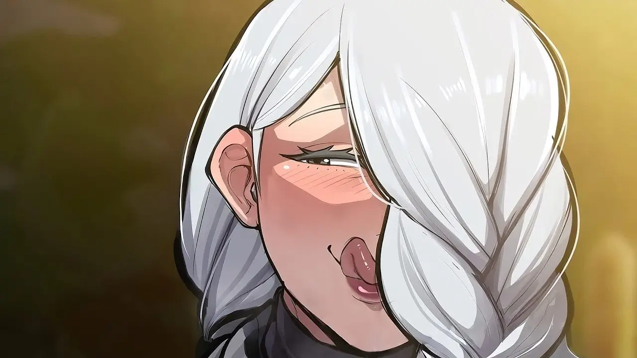 Hentai mei mei tóc trắng bện mắt híp má hồng lưỡi thè gợi cảm
