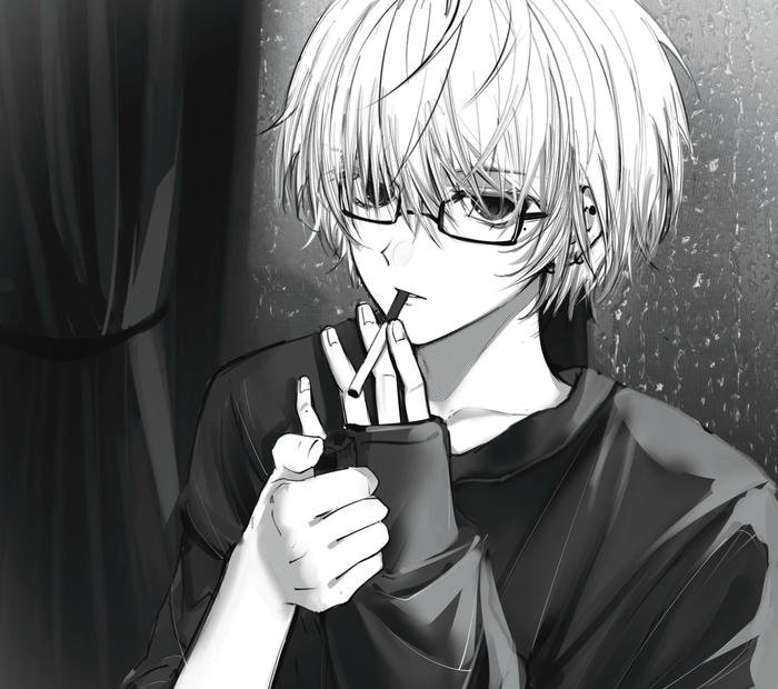 ảnh anime hút thuốc đầy cảm xúc