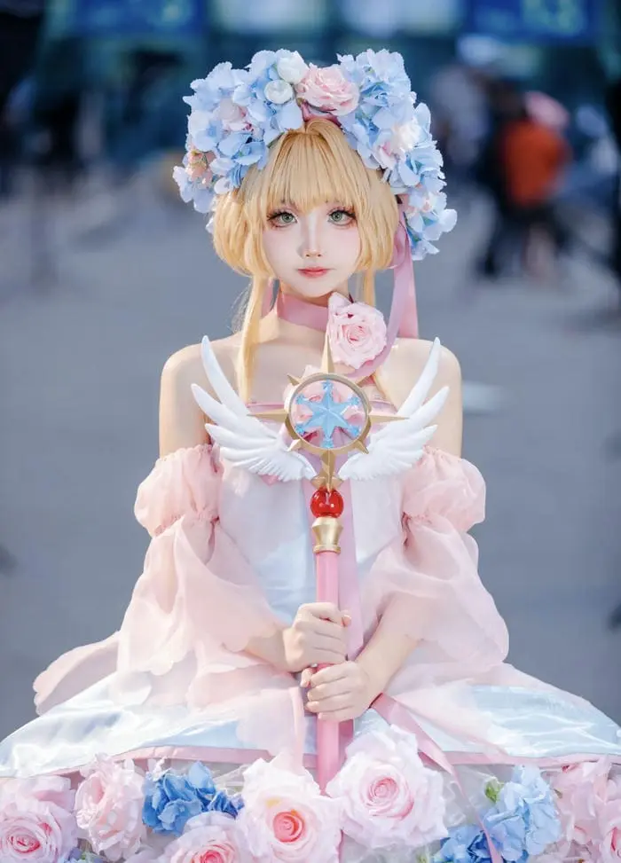Ảnh cosplay anime ngọt ngào với trang phục tiên nữ lộng lẫy