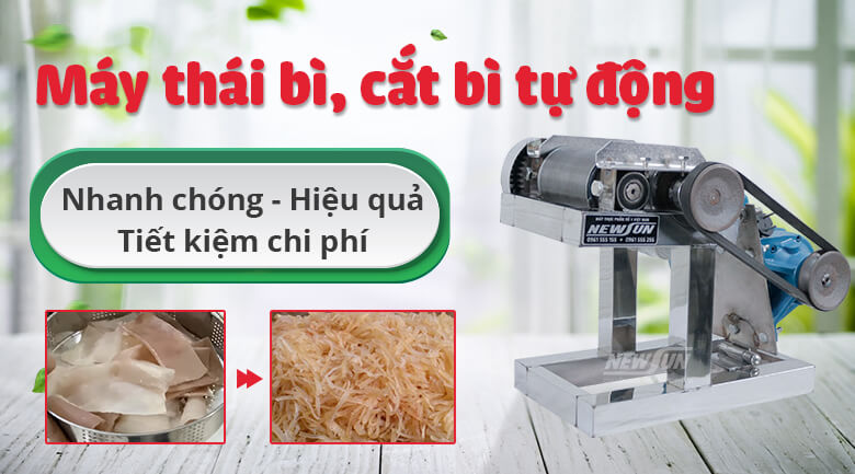 Máy thái bì, cắt bì tự động (có motor)