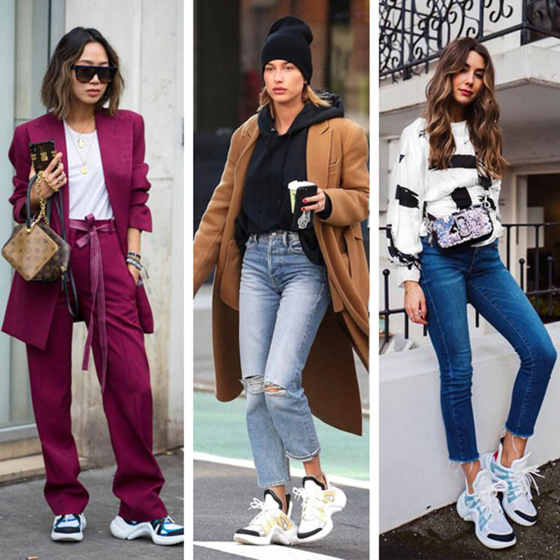 Giày Louis Vuitton nữ phối cùng quần jeans