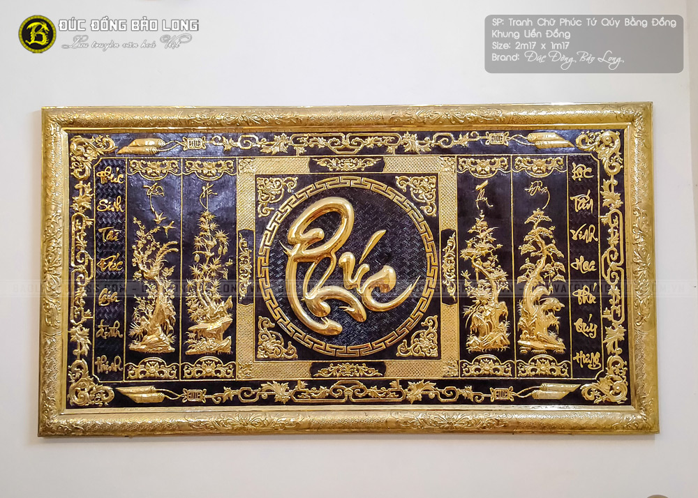 tranh chữ phúc bằng đồng
