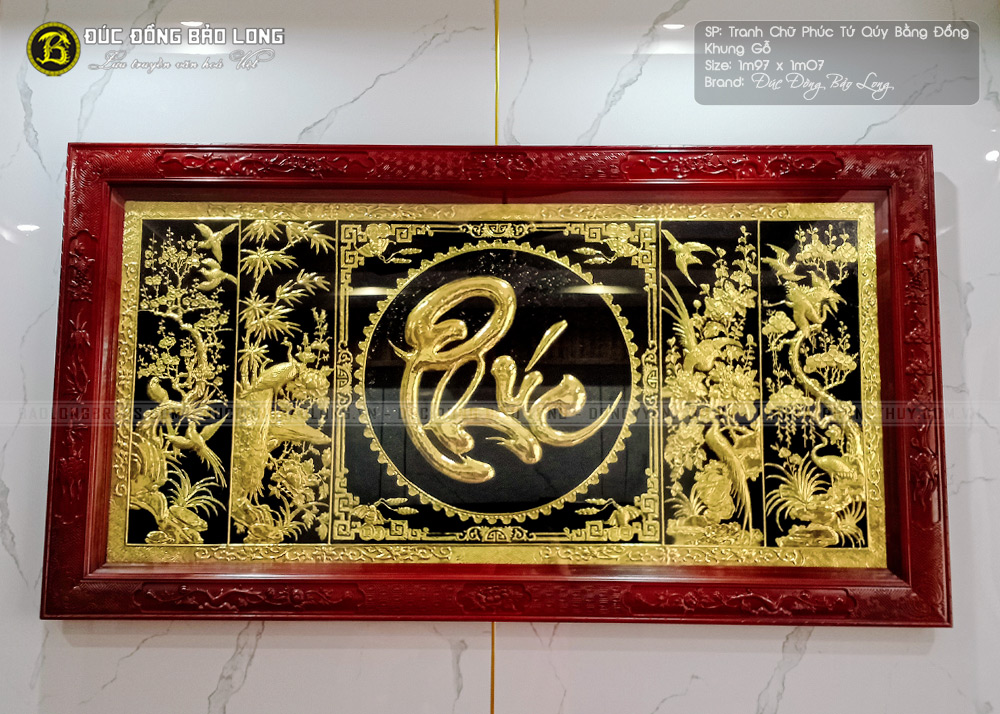 tranh chữ phúc bằng đồng