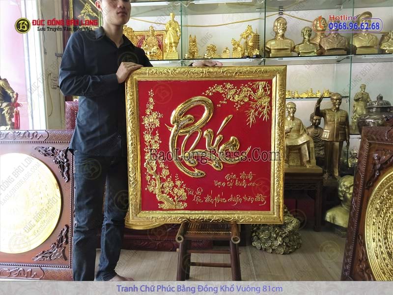 tranh chữ phúc bằng đồng