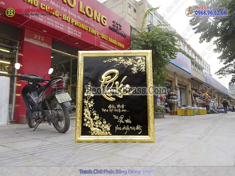 tranh chữ phúc bằng đồng