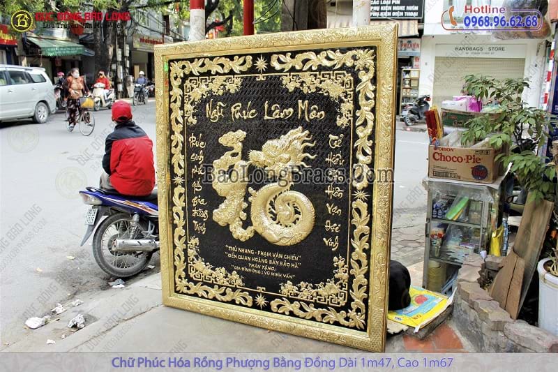 tranh chữ phúc bằng đồng
