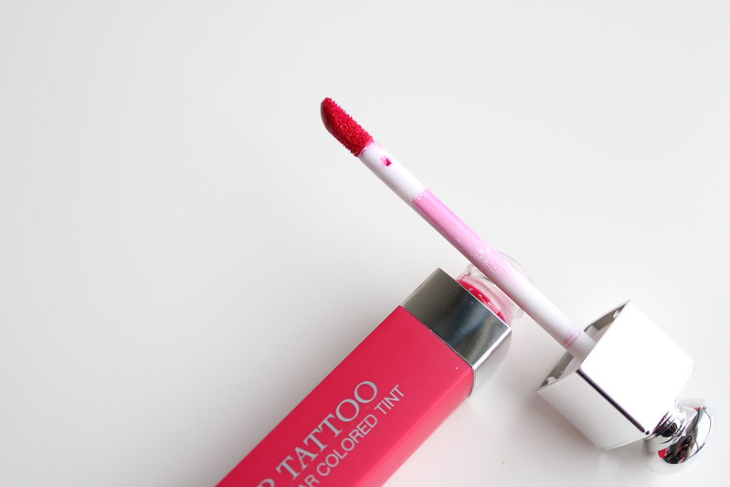 Dior Lip Addict Lip Tattoo review and swatches in 451 Natural Coral, 761 Natural Cherry and 771 Naturally Berry