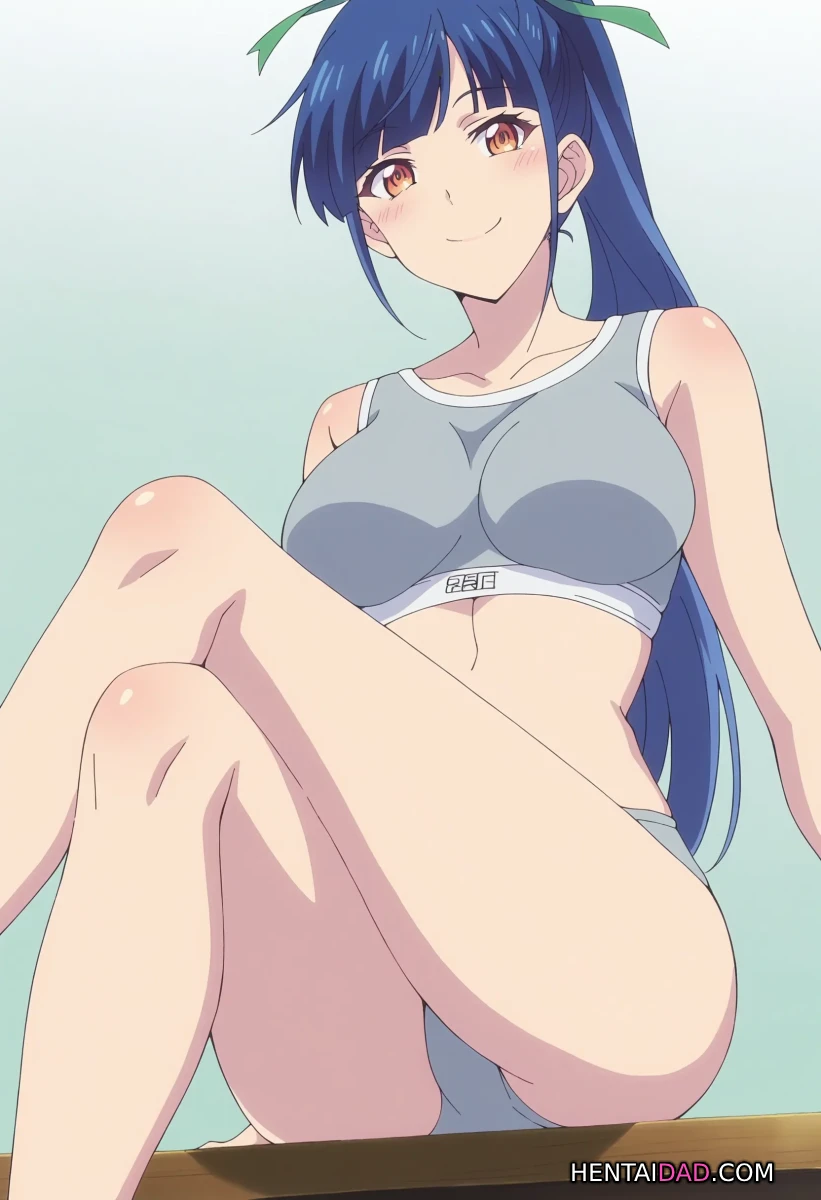 Ami Tsuruga tươi tắn với mái tóc xanh và phụ kiện xanh lá.