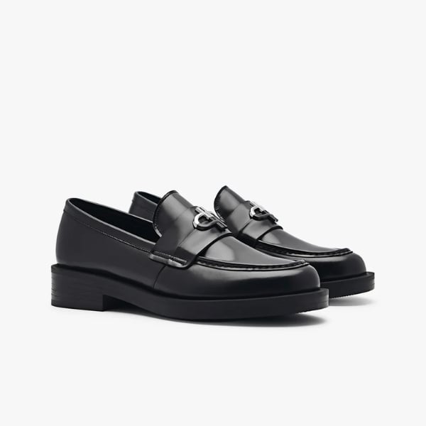 Giày lười nữ đế thấp mũi tròn Pedro Icon Leather Loafers