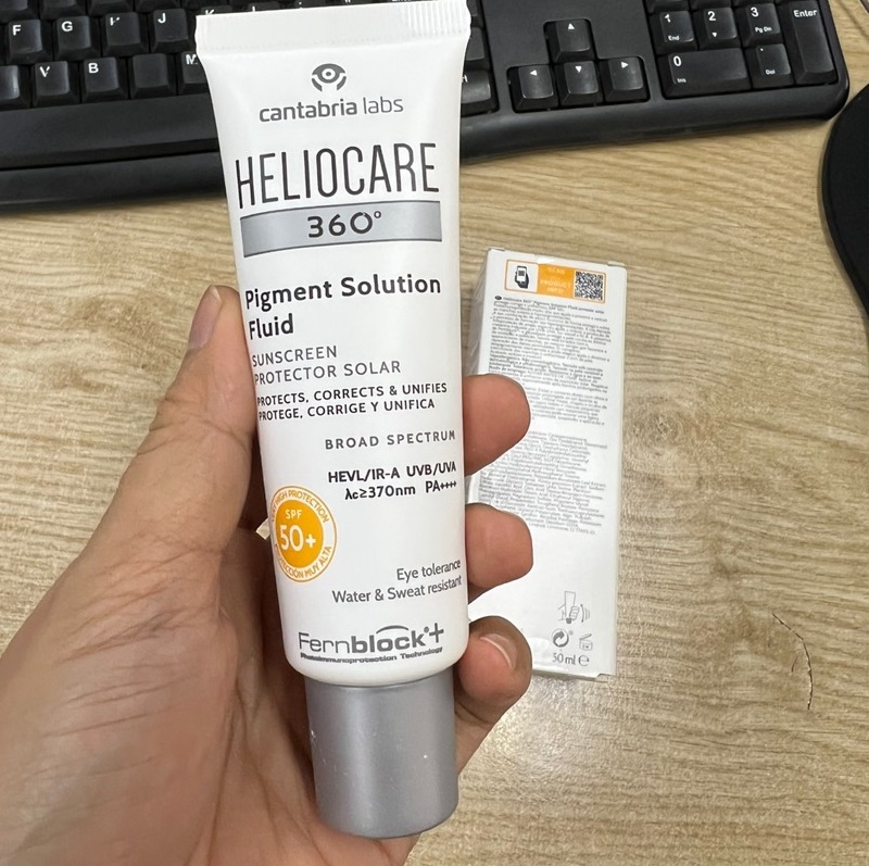 Review Kem Chống Nắng Heliocare 360° Pigment Solution Fluid Có Gì Đặc Biệt? Ảnh 4